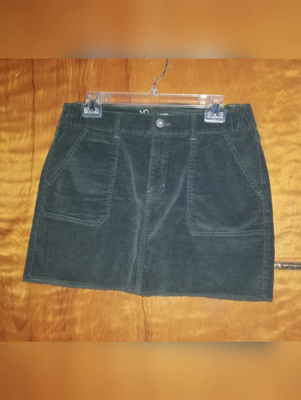 Women's NOBO High Rise Deep Green Corduroy Mini Skirt Large (11-13)